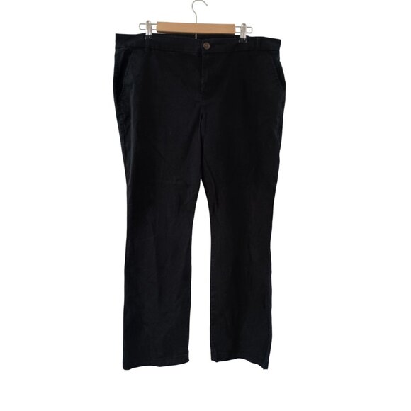 Old Navy Womens Boot-Cut Black Pants Size 18 Cotton & Spandex Blend - Picture 1 of 5